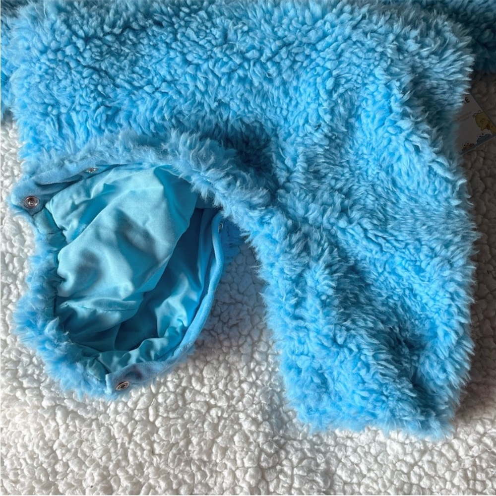 Blue Fuzzy Kids One Piece - Picture 5 of 8